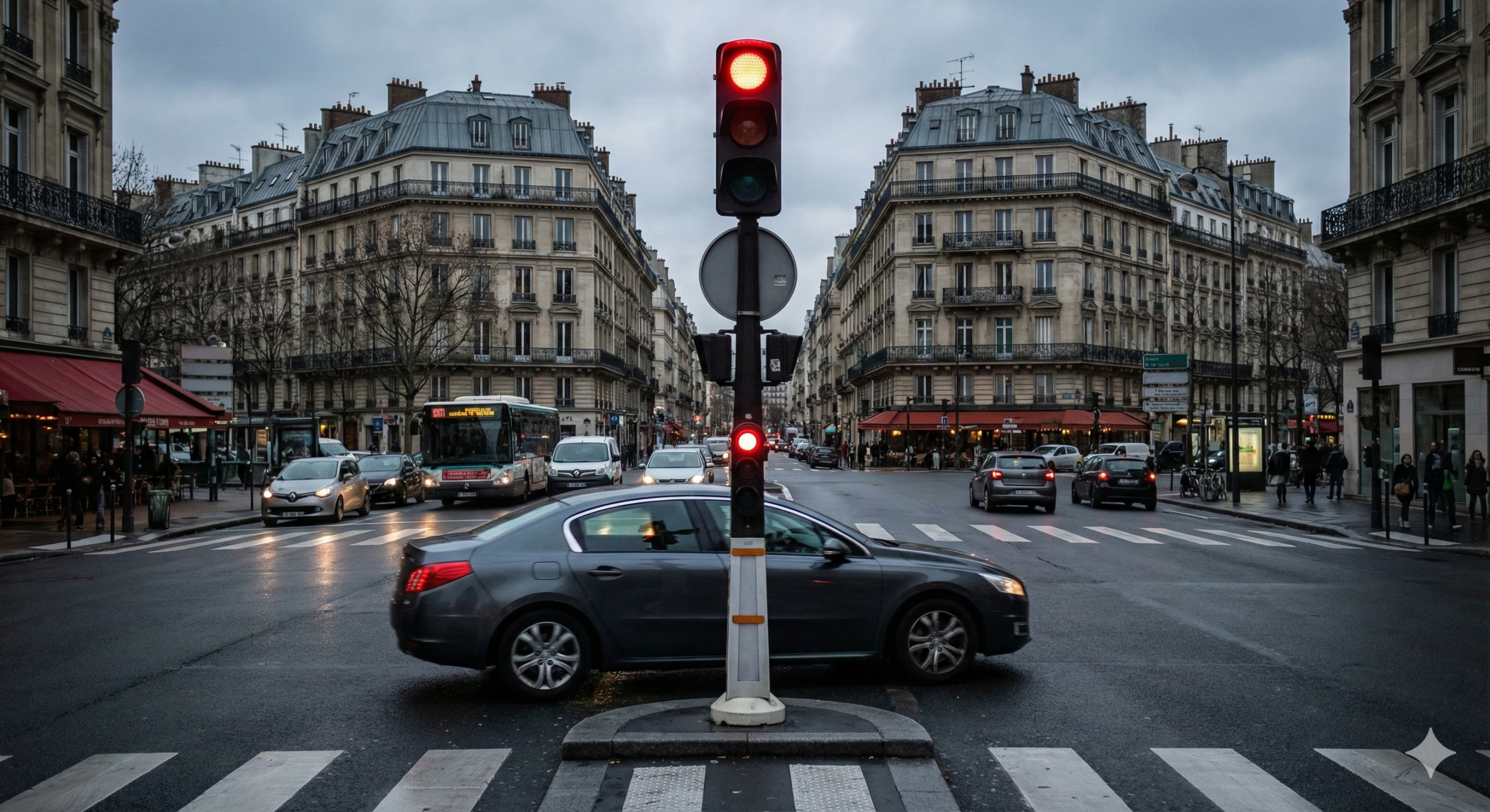 Infractions à 4 points, retrait 4 points permis, non respect feu rouge, panneau stop glissé, refus de priorité à droite, excès vitesse entre 40 et 50 kmh, circulation sens interdit, marche arrière autoroute, amende 135 euros classe 4, permis probatoire stage obligatoire, lettre 48N réception, suspension permis de conduire, franchissement passage niveau, demi-tour autoroute, statistiques accident carrefour, sécurité routière priorité.