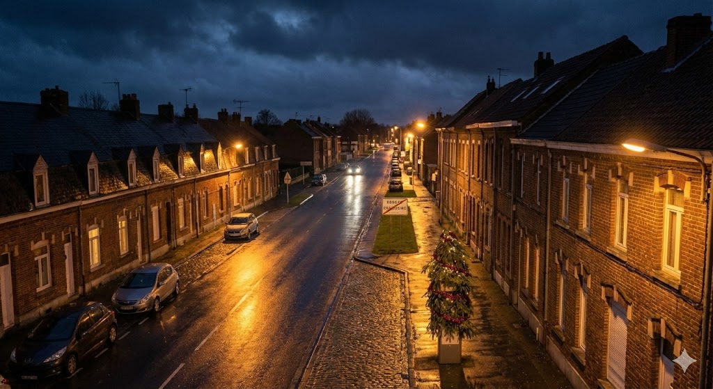 radar halluin rue de la lys, radar transformé en sapin, insolite halluin noël, radar d63 frontière belge, photo radar sapin nord, buzz radar décoré, vandalisme drôle radar, radar masqué guirlandes, contrôle vitesse rue de la lys, police halluin constat.