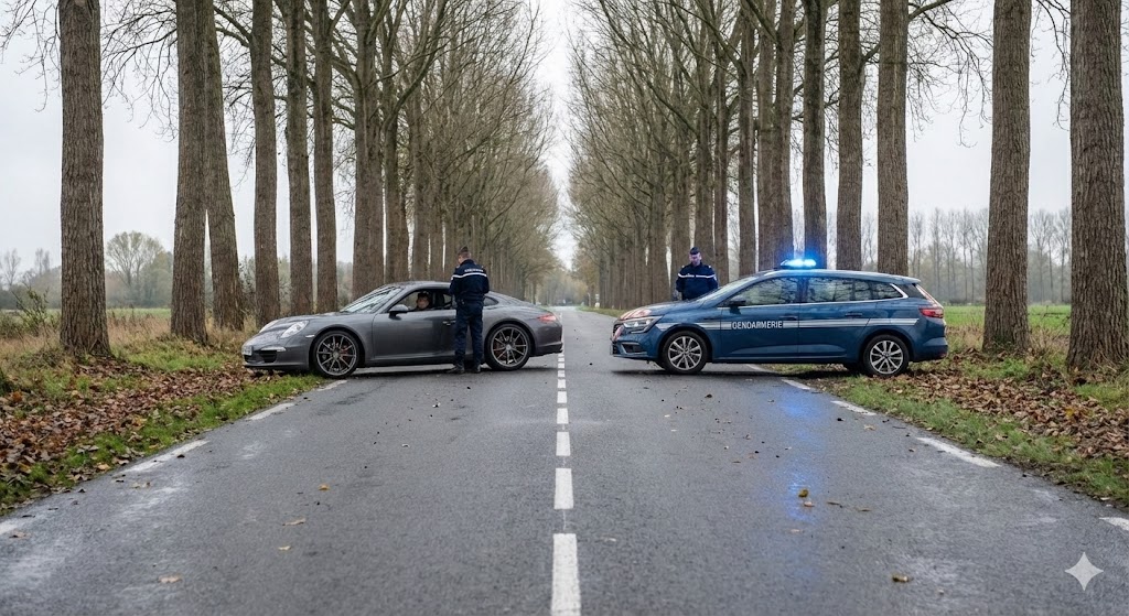radar flashé 219 km/h, grand excès de vitesse départementale, gendarmerie interception bolide, retrait de permis immédiat, confiscation véhicule tribunal, amende excès vitesse classe 5, sécurité routière route 80 km/h, voiture fourrière administrative, tribunal de police convocation, perte 6 points permis.