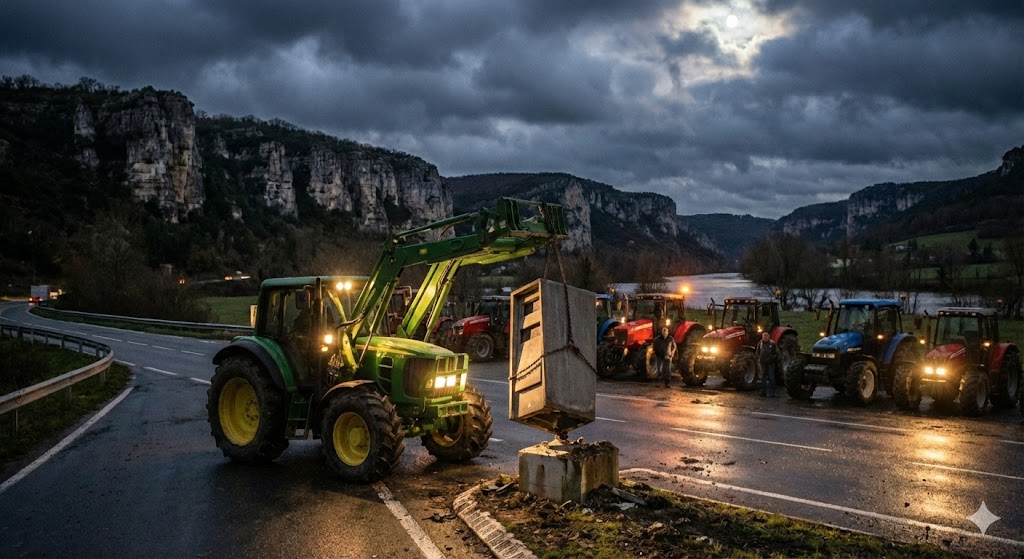 radar cahors enlevé, manifestation agriculteurs lot, radar rocade cahors tracteur, colère agricole 46, radar arraché préfecture, rd820 cahors radar, sécurité routière lot, démontage radar tourelle, action syndicale agricole, gendarmerie lot enquête.
