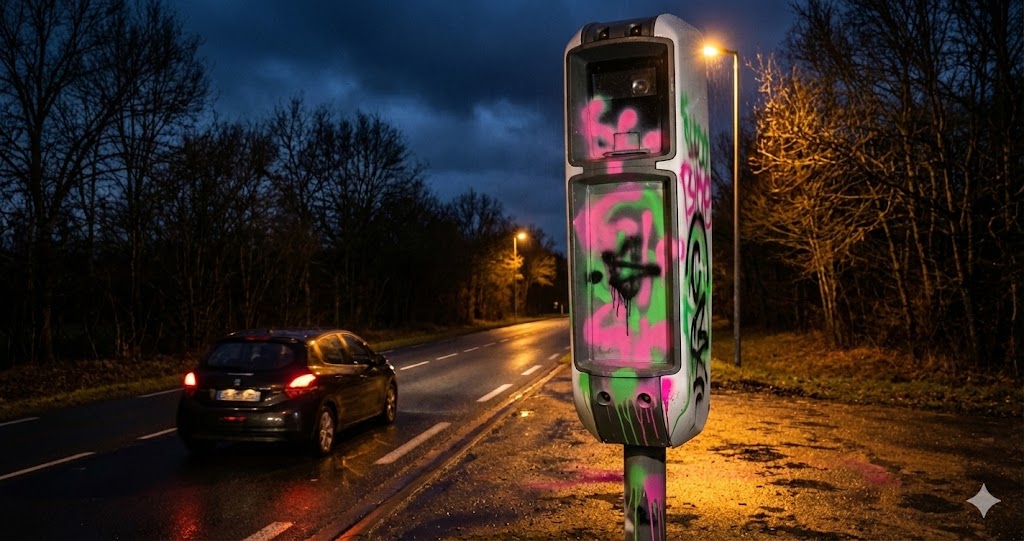 radar saint-cyr neutralisé, radar d906 vandalisé, radar tourelle hors service, sécurité routière saint-cyr, radar peinture, contrôle vitesse d906, gendarmerie constat, réparation radar fixe, vandalisme mobilier urbain, radar masqué.