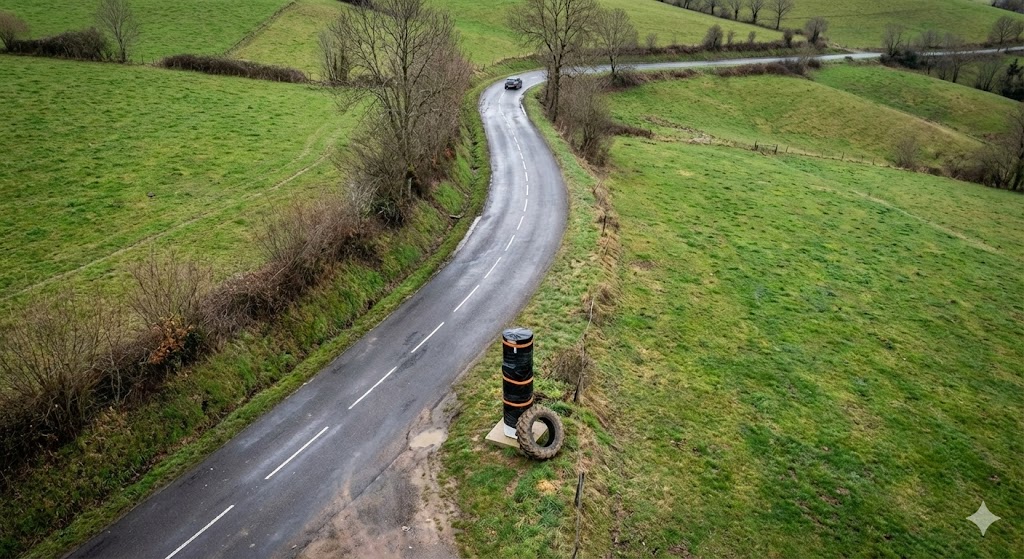 radar monts du lyonnais neutralisé, radar saint-martin-en-haut d311, agriculteurs colère radar bâché, radar d389 l'arbresle, manifestation fdsea 69, radar recouvert bâche plastique, contrôle vitesse lyonnais.