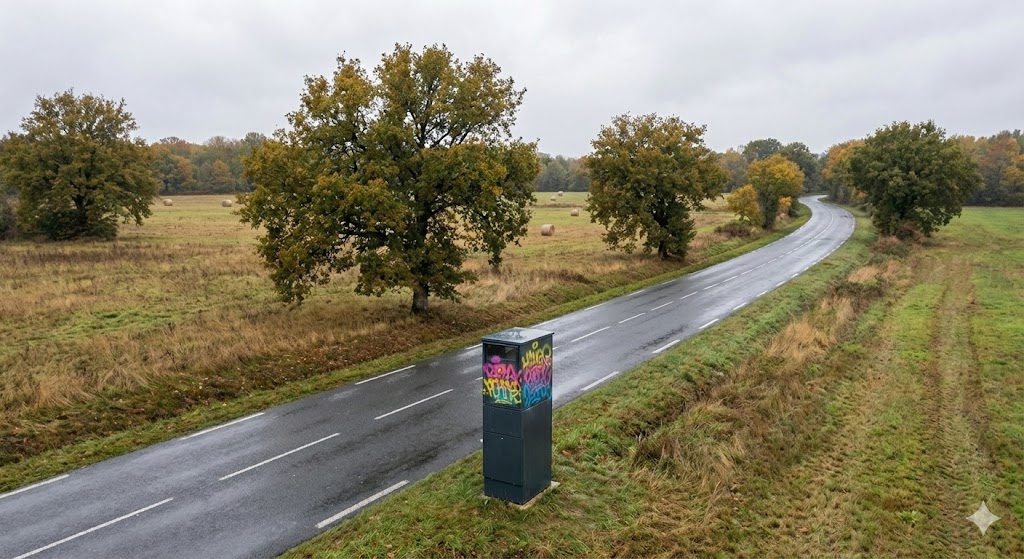 radar tourelle dordogne vandalisé, radar d6089 détérioré, radar terrasson peinture, radar saint-médard-de-mussidan tagué, sécurité routière périgord, gendarmerie dordogne enquête, dégradation radar fixe, axe périgueux brive, radar hors service 24.
