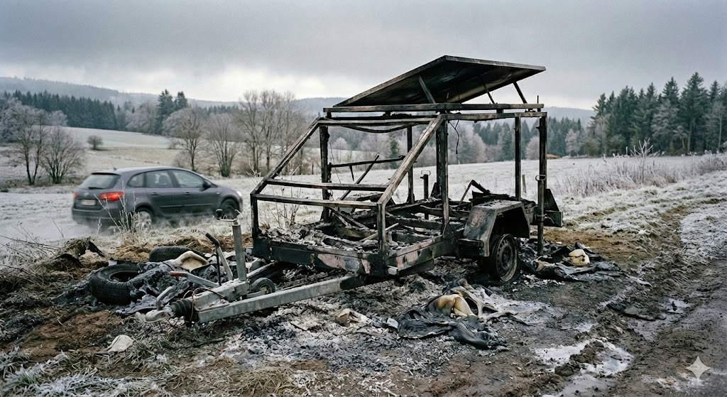 radar incendié valleroy-le-sec, vandalisme radar vosges d165, radar autonome brûlé vittel dompaire, gendarmerie vosges enquête, radar chantier col du poirier, destruction radar valfroicourt, sécurité routière 88, feu radar mobile.