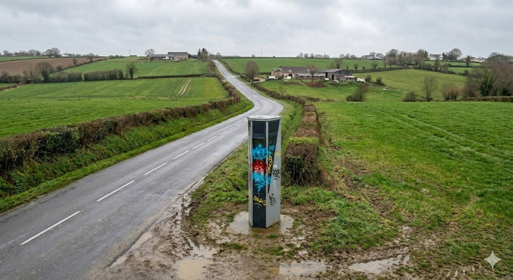 radars vandalisés maine-et-loire, radar tourelle d961 saint-georges-des-gardes, radar rd160 coron, dégradation radar choletais, radar peinture blanche 49, sécurité routière anjou, gendarmerie chemillé enquête, radar mesta fusion cholet, vandalisme mauges.