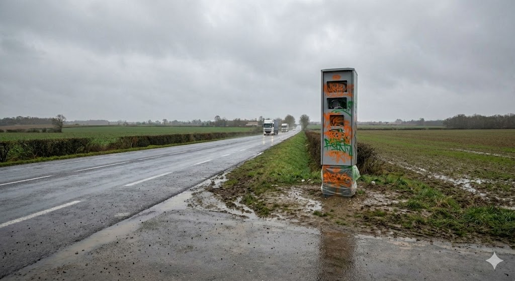 radars saint-sornin-leulac vandalisés, vandalisme radar haute-vienne, radar rn145 tagué, sécurité routière 87, radar tourelle nord haute-vienne, gendarmerie bellac enquête, dégradation bien public, radar hors service limousin, peinture radar, excès vitesse rn145.