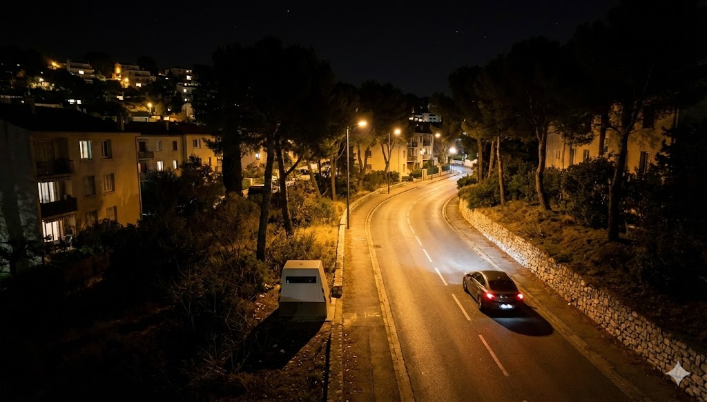 radar chantier Marseille route d'Allauch, contrôle vitesse D908, radar autonome 11e arrondissement, amende excès vitesse Valentine, sécurité routière accates, info route bouches-du-rhône.