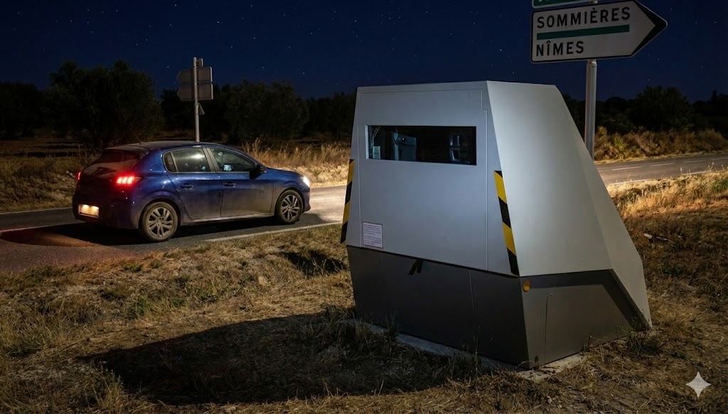 gard radar installé dans trois communes carte précise, radar chantier Sommières D6110, contrôle vitesse Aigues-Mortes D62, radar autonome Gaujac D6086, amende excès vitesse Gard, info trafic 30.