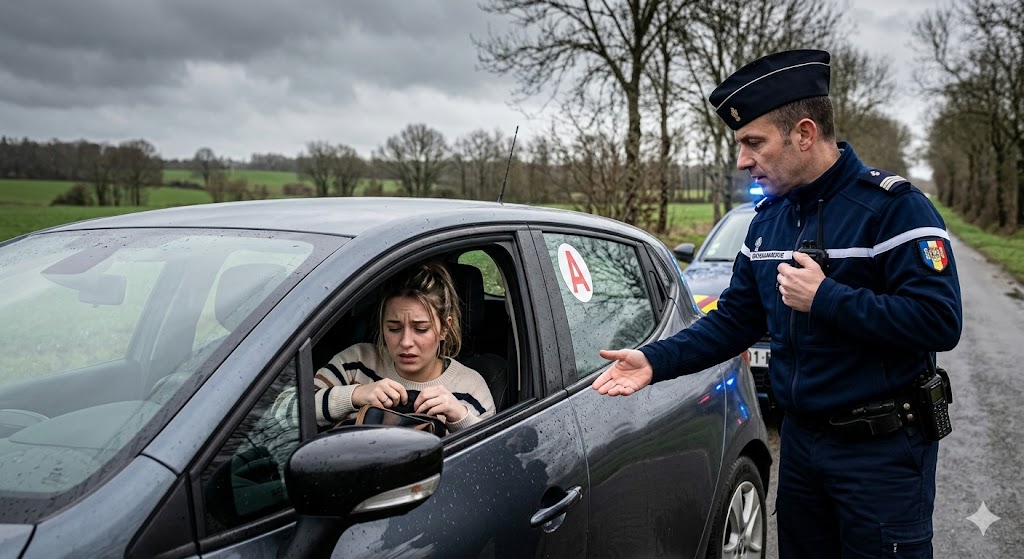 jeune conductrice excès vitesse Isère, radar contrôle permis probatoire, retrait de points permis, annulation permis de conduire, grand excès vitesse route, gendarmerie nationale contrôle Isère, suspension permis jeune conducteur, amende contravention excès vitesse, rétention permis de conduire, confiscation véhicule jeune conducteur, sécurité routière route départementale, radar automatique flash voiture, lettre 48n stage obligatoire, macaron apprenti a voiture, perte six points permis, tribunal de police excès, avocat droit routier permis, infraction code de la route, vitesse jeune permis probatoire, prévention routière département Isère.