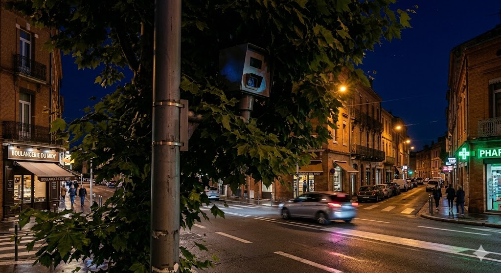 radar urbain caché Toulouse arbres, polémique radar vitesse Toulouse, cabine radar dissimulée branches, flash radar automatique invisible, amende excès vitesse ville, contester contravention radar caché, sécurité routière agglomération toulousaine, radar tourelle miniature ville, flash franchissement feu rouge, panneau signalisation radar absent, radar autonome urbain piétons, prévention routière mairie Toulouse, retrait points permis conduire, avocat droit routier contestation, automobilistes en colère radar, radar masqué feuillage route, infraction code de la route, dispositif contrôle vitesse urbain, équipement verbalisation automatique caché, radar urbain nouvelle génération.