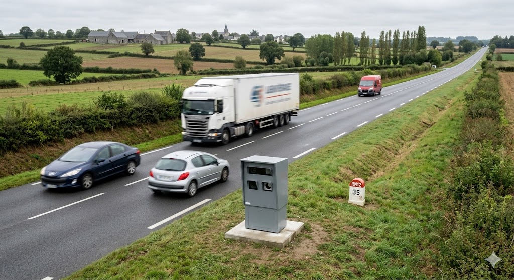 radar modernisé Mayenne RN12, cabine radar automatique Pré-en-Pail, excès de vitesse route nationale, flash radar double sens, sécurité routière département de Mayenne, remplacement vieux radar vitesse, contravention amende excès vitesse, retrait points permis conduire, contrôle routier agglomération Mayenne, nouveau radar automatique installé, radar tourelle mesta fusion 2, prévention routière pays de loire, limitation vitesse route départementale, flash invisible radar autonome, amende forfaitaire majorée justice, gendarmerie nationale contrôle vitesse, perte points permis probatoire, appareil contrôle vitesse remis, trafic routier Pré-en-Pail, sécurité automobilistes route nationale.
