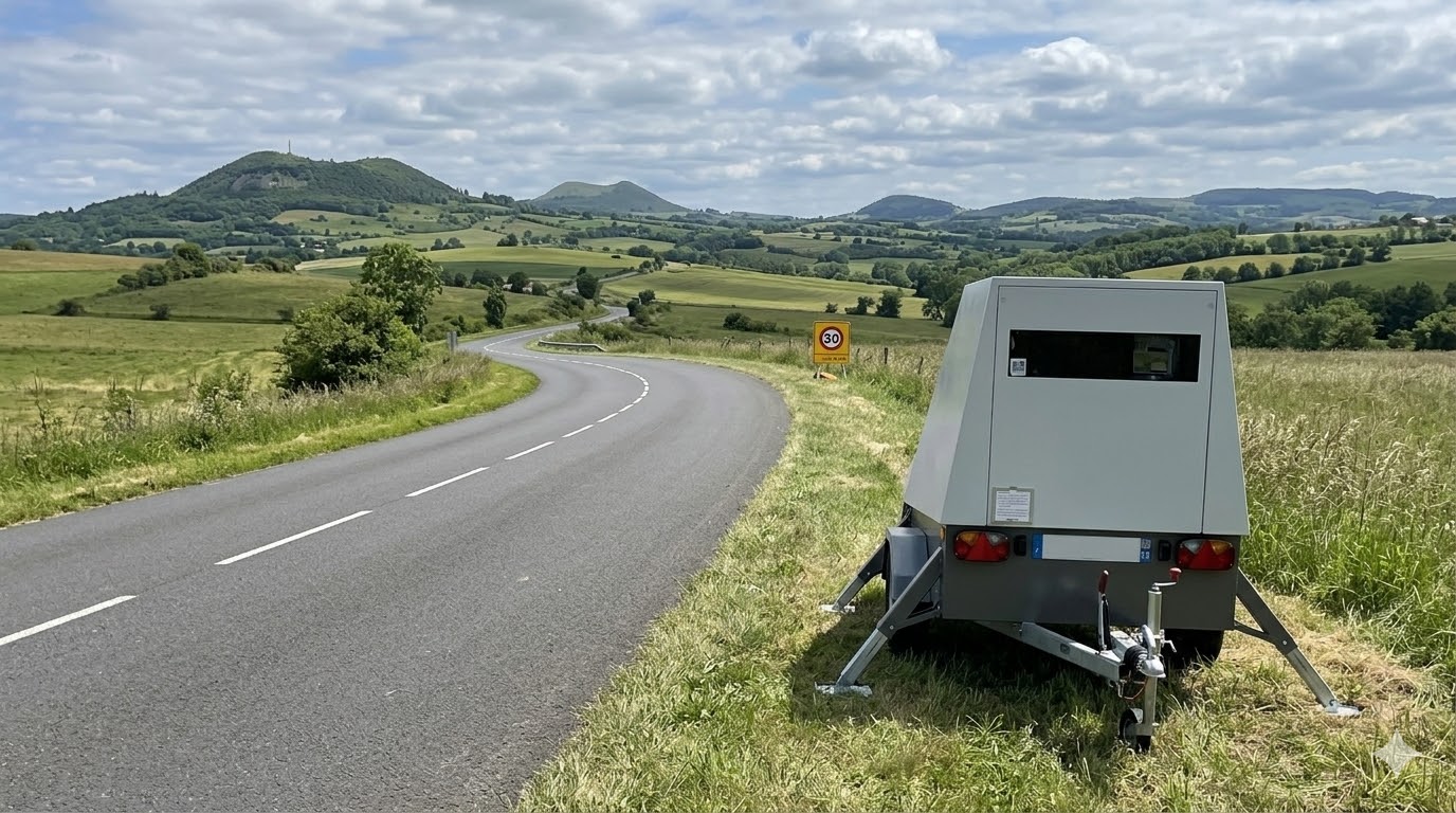 Un nouveau radar de chantier installé entre Le Puy-en-Velay et Coubon en Haute-Loire contrôle la vitesse des automobilistes sur cet axe routier
