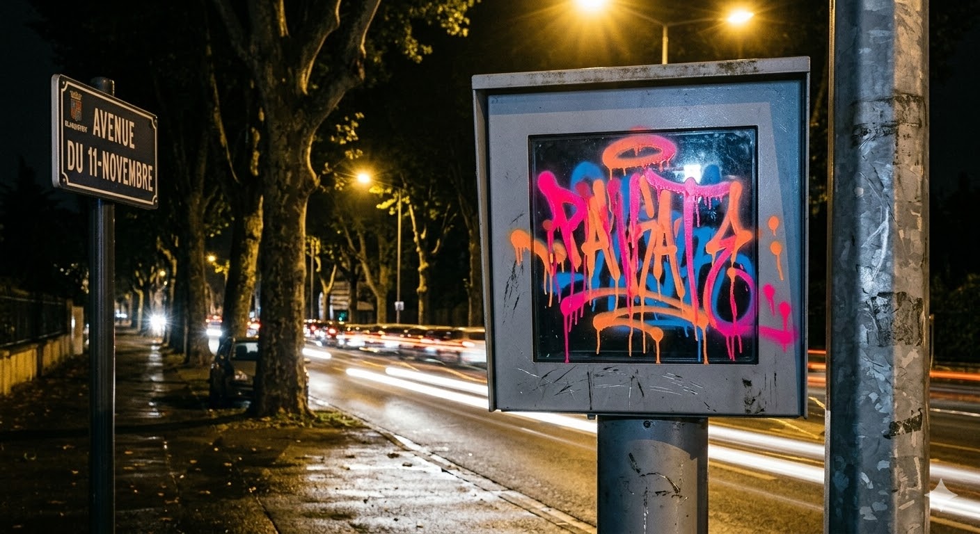 radar vandalisé tag Blanquefort, radar automatique avenue 11-novembre, dégradation radar peinture Gironde, radar aveuglé bombe peinture, sécurité routière agglomération bordelaise, sanction pénale vandalisme équipement, nettoyage vitre radar automatique, amende destruction bien public, gendarmerie enquête dégradation radar, prévention routière Blanquefort vitesse, excès de vitesse radar aveugle, réparation radar automatique tagué, condamnation tribunal correctionnel vandalisme, coût réparation radar état, infraction code route gironde, radar fixe hors service, protéger usagers route vitesse, sécurité conducteurs avenue Blanquefort, colère automobilistes amende radar, équipement contrôle routier vandalisé.