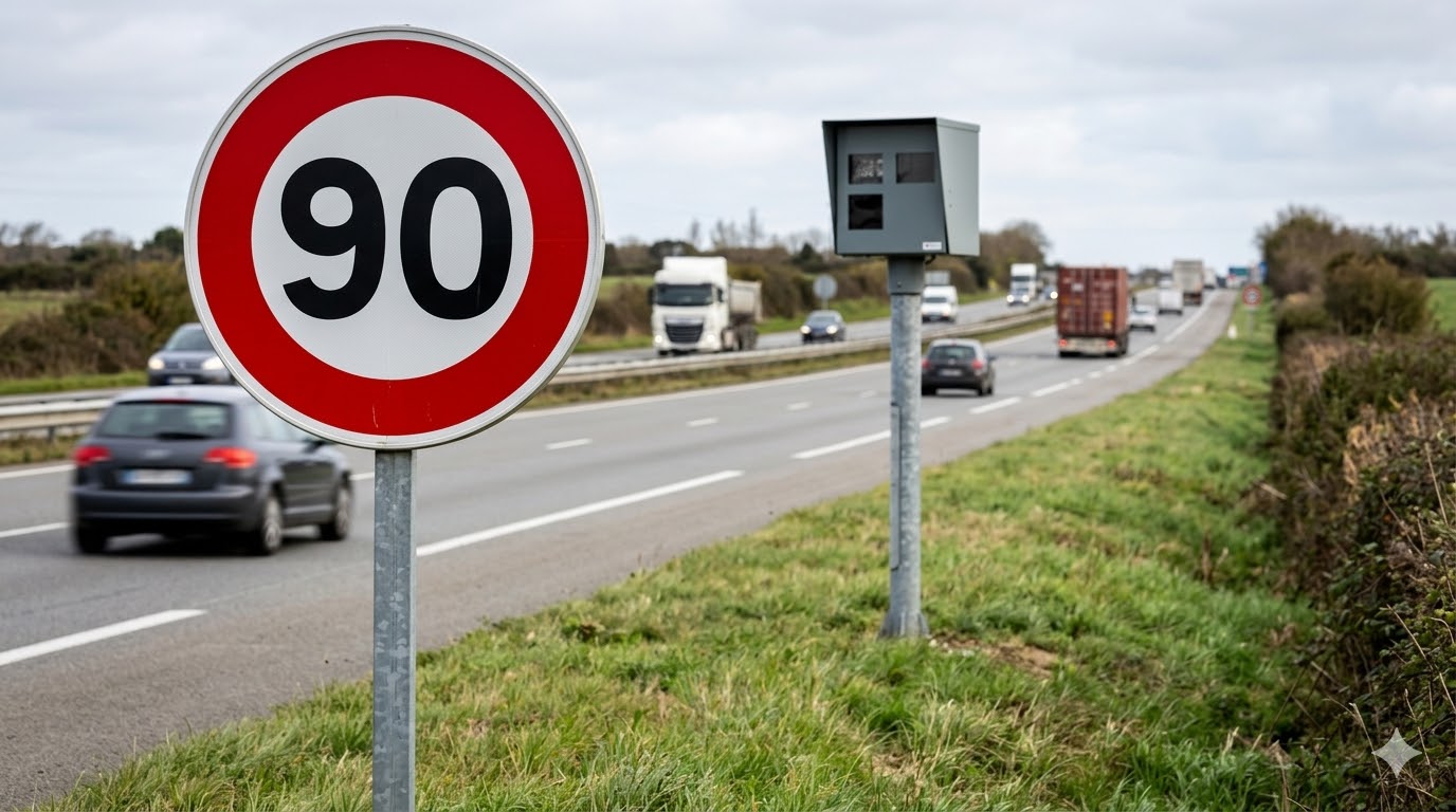 radar vitesse abaissée Saint-Yvi, amende excès vitesse RN165, radar fixe Finistère 90, limitation vitesse 90 km/h, sécurité routière Bretagne voie express, retrait point permis conduire, flash radar automatique Saint-Yvi, prévention routière automobilistes Finistère, contester amende antai ligne, panneau limitation vitesse 90, voie express bretonne 110, gendarmerie contrôle vitesse 29, amende forfaitaire excès vitesse, radar route nationale 165, protection usagers route Finistère, sanction changement vitesse soudain, vigilance conducteur panneau signalisation, radar chantier vitesse modifiée, nouveau réglage radar fixe, contester flash signalisation absente.