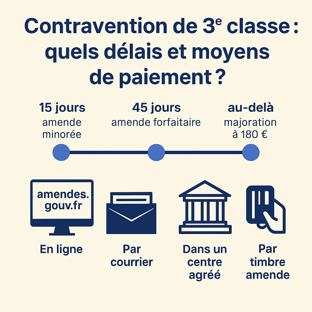 Astuce : le télépaiement permet d’éviter les retards et offre un délai rallongé de 15 jours.