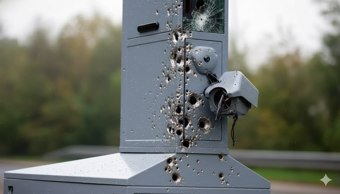 tessin radar routier vandalisé, tessin radar criblé de balles, radar routier tir arme à feu, radar détruit par balles tessin, policier suspecté tir sur radar, radar vandalisé enquête police, caméra vidéosurveillance radar tir, dégradation radar bien public, radar automatique hors service tir, preuves balistiques sur radar, amende et prison dégradation radar, dommages et intérêts radar vandalisé, radar routier suisse tessin enquête, tir sur radar route nationale, radar touché par arme de poing, radar vandalisé nuit campagne, radar réparations et remise en service, sécurité routière radar endommagé, radar photo horodatée preuve, plainte de l’État pour radar, radar tourelle cible de tirs, radar fixe endommagé par balles, tir sur radar sanctions pénales, policier mis en cause radar, radar vandalisé procédures disciplinaires, radar arme à feu investigation, radar criblé impacts de balles, radar neutralisé tirs route, radar vandalisé mesures de sécurité, radar routier tir enquête en cours.