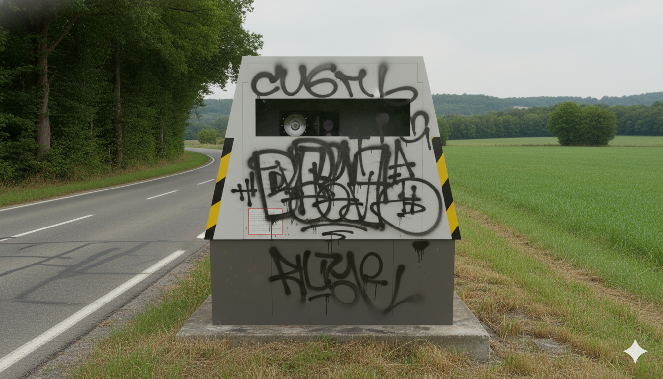 Lavans-lès-Dole, radar autonome tagué lavans les dole, radar tagué rd 673 lavans les dole, radar autonome vandalisé jura, radar recouvert de peinture rd 673, dégradation radar autonome sanctions, amende pour tags sur radar, gendarmerie enquête tags radar, radar autonome remise en service, nettoyage réparation radar tagué, radar autonome photo horodatée, panneau limitation rd 673 lavans, contrôle vitesse interrompu jura, radar autonome localisation lavans, radar tague sans accent lavans, radar autonome marquage au sol rd 673, sécurité routière rd 673 lavans, dommages et intérêts radar vandalisé, radar autonome bidirectionnel jura, radar autonome calibration homologation, radar autonome reprise des contrôles, radar autonome nuit pluie visibilité, radar autonome axes fréquentés jura, plainte de l’état radar tagué, radar autonome contestation pv période, caméra vidéosurveillance autour du radar.