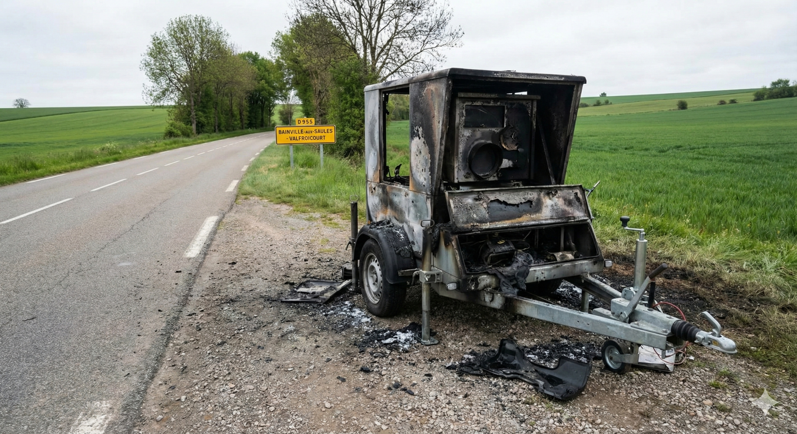 radar vosges incendié, radar bainville-aux-saules brûlé, radar valfroicourt vandalisme, radar autonome détruit feu, gendarmerie vosges enquête, vandalisme radar 88, sécurité routière mirecourt, carcasse radar chantier, destruction bien public incendie, radar route départementale vosges.