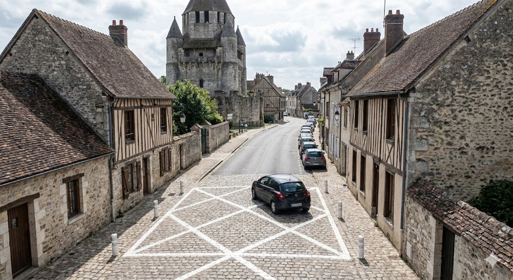 stationnement provins suppression, loi lom passage piéton 5 mètres, parking centre ville provins, sécurité routière piétons 77, travaux voirie provins 2027, suppression place parking passage clouté, visibilité passage piéton, aménagement urbain seine-et-marne, stationnement moto vélo provins, tour césar provins rue.