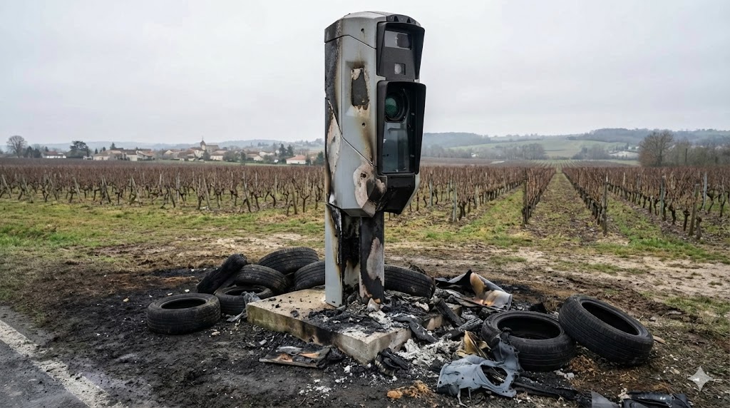 dordogne radar tourelle incendié, radar lamonzie-saint-martin brûlé, vandalisme radar d936 bergerac, radar les graves lamonzie, gendarmerie bergerac enquête, remplacement radar tourelle, feu radar dordogne, axe bordeaux bergerac radar.