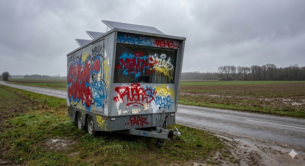 radar chantier labergement-lès-seurre, vandalisme radar côte-d'or, radar autonome tagué, sécurité routière 21, gendarmerie seurre, radar aveuglé peinture, dégradation bien public, radar mobile d976, excès vitesse bourgogne.