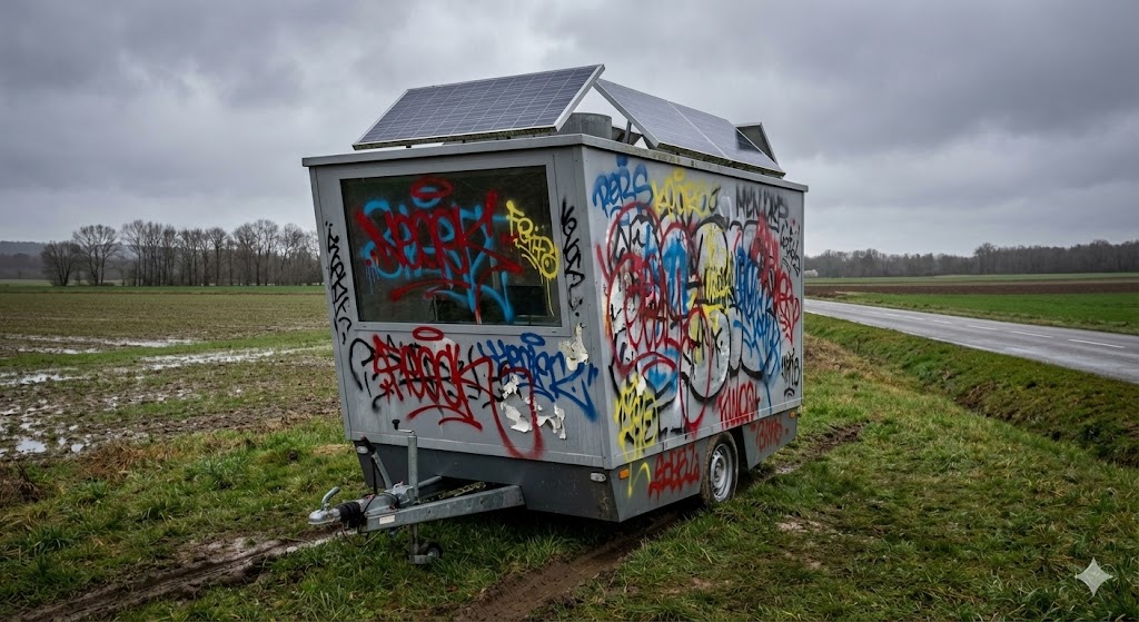 radar mobile tagué rochefort-sur-nenon, radar autonome rd 673 jura, vandalisme peinture radar, sécurité routière dole, gendarmerie jura constat, dégradation bien public, radar chantier aveuglé, axe dole besançon.