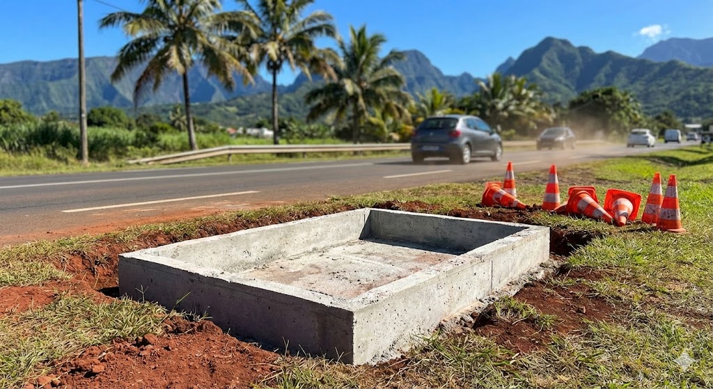 radar tourelle Saint-André Réunion, installation annulée RN2 Petit Bazar, travaux route nationale deux reportés, excès vitesse échangeur Petit Bazar, radar automatique de La Réunion, annulation chantier sécurité routière 974, contrôle vitesse est de l'île, cabine radar fixe sur mât, amende contravention excès de vitesse, prévention routière préfecture de Réunion, flash radar automatique route nationale, infrastructure routière Saint-André La Réunion, limitation vitesse quatre voies rn2, report installation cabine radar tourelle, sécurité automobilistes sur route nationale, appareil de contrôle routier vitesse, trafic routier échangeur de l'est, dangerosité route accidentogène outre-mer, radar chantier vitesse maximale autorisée, déploiement radar tourelle nouvelle génération.