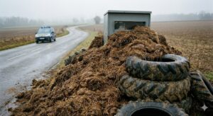 radar vandalisé Le Breuil Rhône, fumier pneus sur radar automatique, colère agriculteurs protestation route, dégradation bien public amende, destruction cabine radar vitesse, sécurité routière préfecture Rhône, manifestation agricole route départementale, radar recouvert bâche agricole, cabine radar hors service, amende dégradation équipement public, radar autonome aveuglé vandalisme, manifestation tracteurs fumier route, excès de vitesse tolérance zéro, remplacement radar dégradé, gendarmerie enquête vandalisme radar, peine prison destruction radar, infraction code de la route, sécurité circulation automobilistes Rhône, radar tourelle vandalisé pneus, action coup de poing agricole.