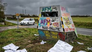 radar de chantier vandalisé Ain, radar autonome RD 1075 Druillat, équipement routier endommagé gendarmerie, destruction bien public route, sécurité routière département de l'Ain, radar mobile tagué cassé, protection zone de travaux routiers, amende excès de vitesse, sanction pénale dégradation radar, remplacement cabine radar autonome, prévention routière sécurité ouvriers, contrôle vitesse route départementale, vandalisme matériel état français, coût radar autonome impôts, gendarmerie nationale enquête vandalisme, peine prison destruction bien, infraction code de la route, colère automobiliste amende vitesse, flash radar chantier vandalisé, sécurité conducteurs travaux routiers.