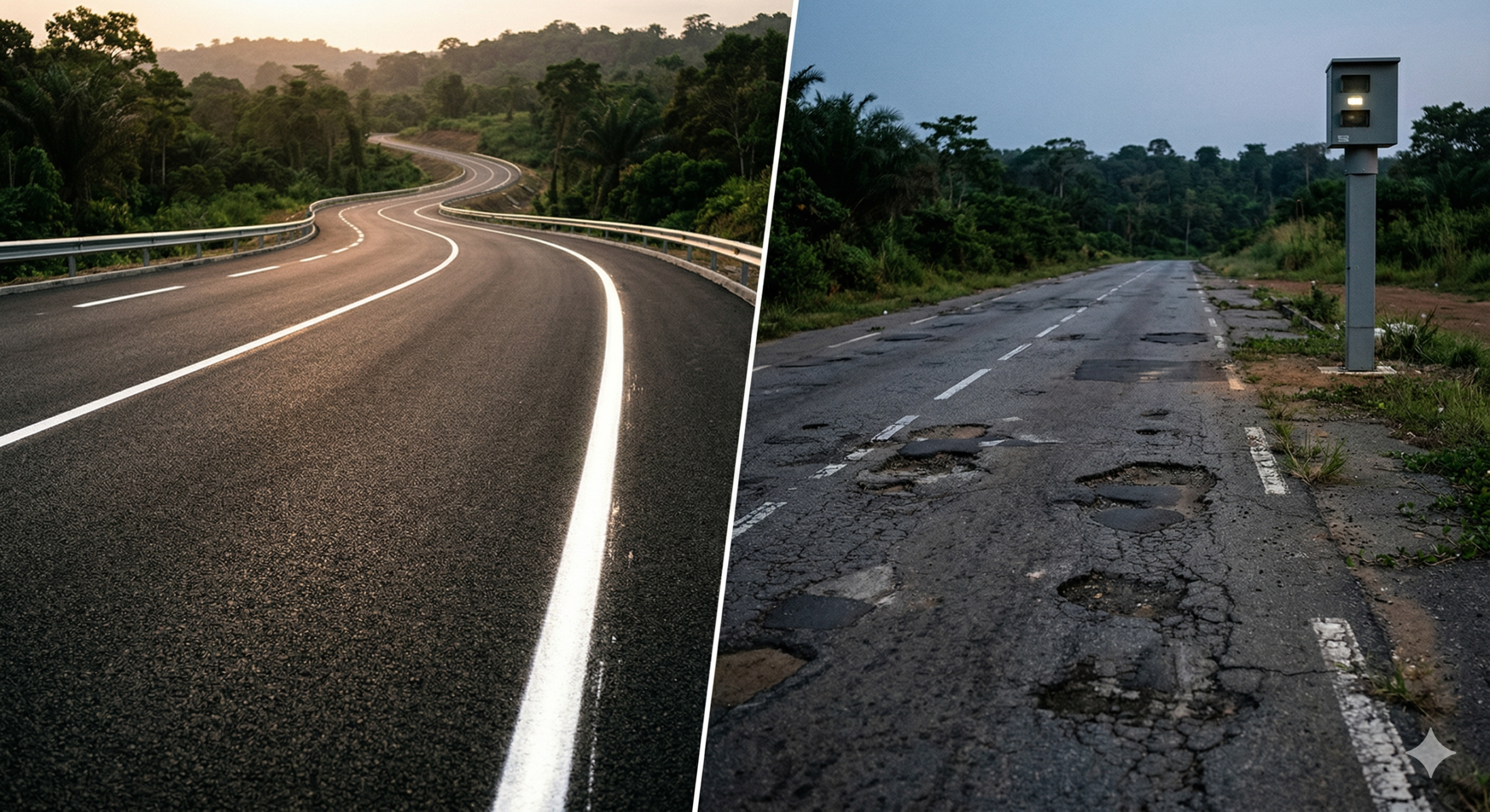 refaire les routes sécurité routière, nid de poule danger conduite, entretien réseau routier français, radar automatique vitesse prévention, budget aménagement chaussée route, marquage au sol effacé accident, radar tourelle cabine vitesse, adhérence pneu asphalte pluie, réduction mortalité route infrastructure, glissière de sécurité accident routier, politique tout radar contestation, investissement travaux publics voirie, zone de danger signalisation lumineuse, aquaplaning route dégradée risque, prévention routière aménagement urbain, amende vitesse radar automatique, état des routes mortalité, aménagement intersection dangereuse giratoire, sécurité passive véhicule route, rénovation asphalte route départementale.